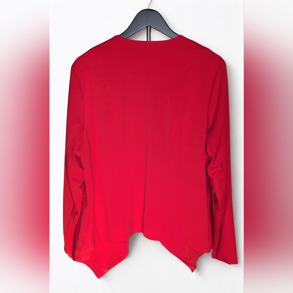 Torrid Red Open Front Blazer Sweater - Picture 2 of 4